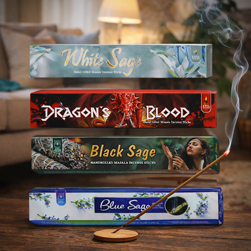 Soul Sticks, Sage Series Masala Incense Sticks Variety Pack