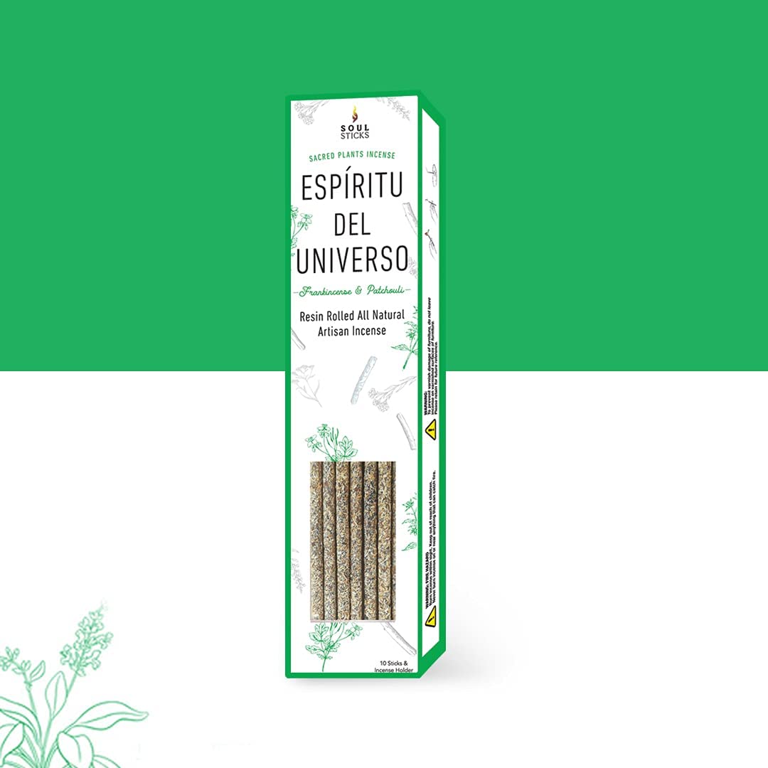 Espiritu del Universo, Frankincense & Patchouli Resin Rolled Incense Sticks