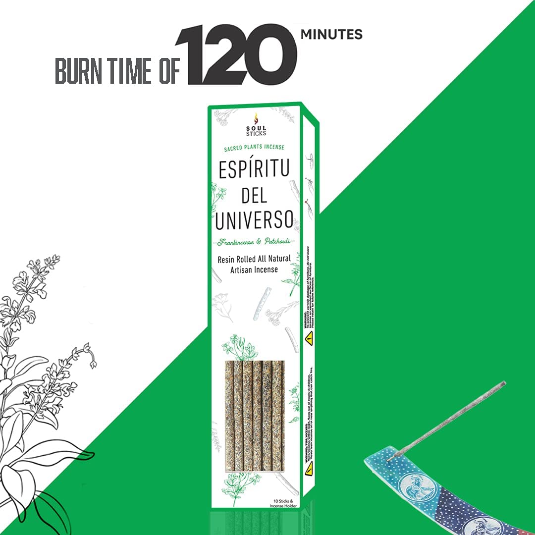 Espiritu del Universo, Frankincense & Patchouli Resin Rolled Incense Sticks