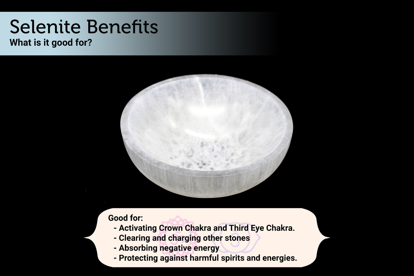Round Selenite Smudge Bowl