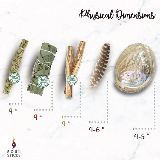 Beginner Eucalyptus Sage Smudge Kit with Guide