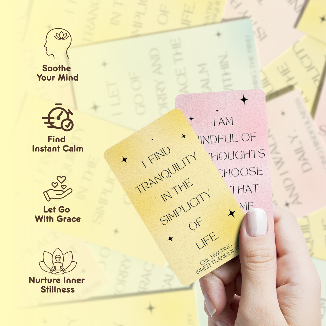 Set of spiritual cards with mystical artwork and messages.