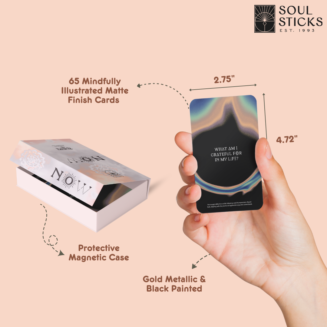 Set of spiritual cards with mystical artwork and messages.