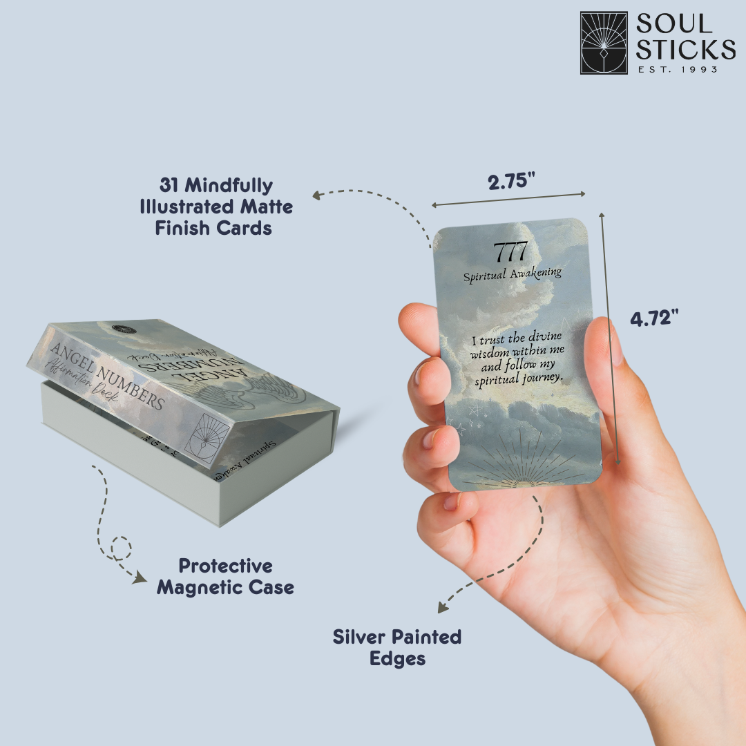 Set of spiritual cards with mystical artwork and messages.