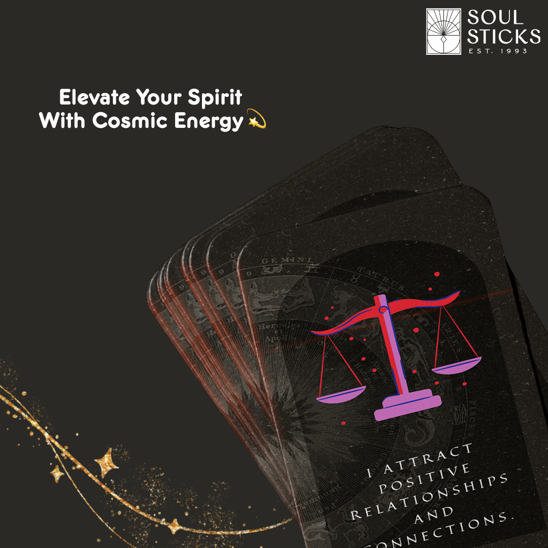 Set of spiritual cards with mystical artwork and messages.