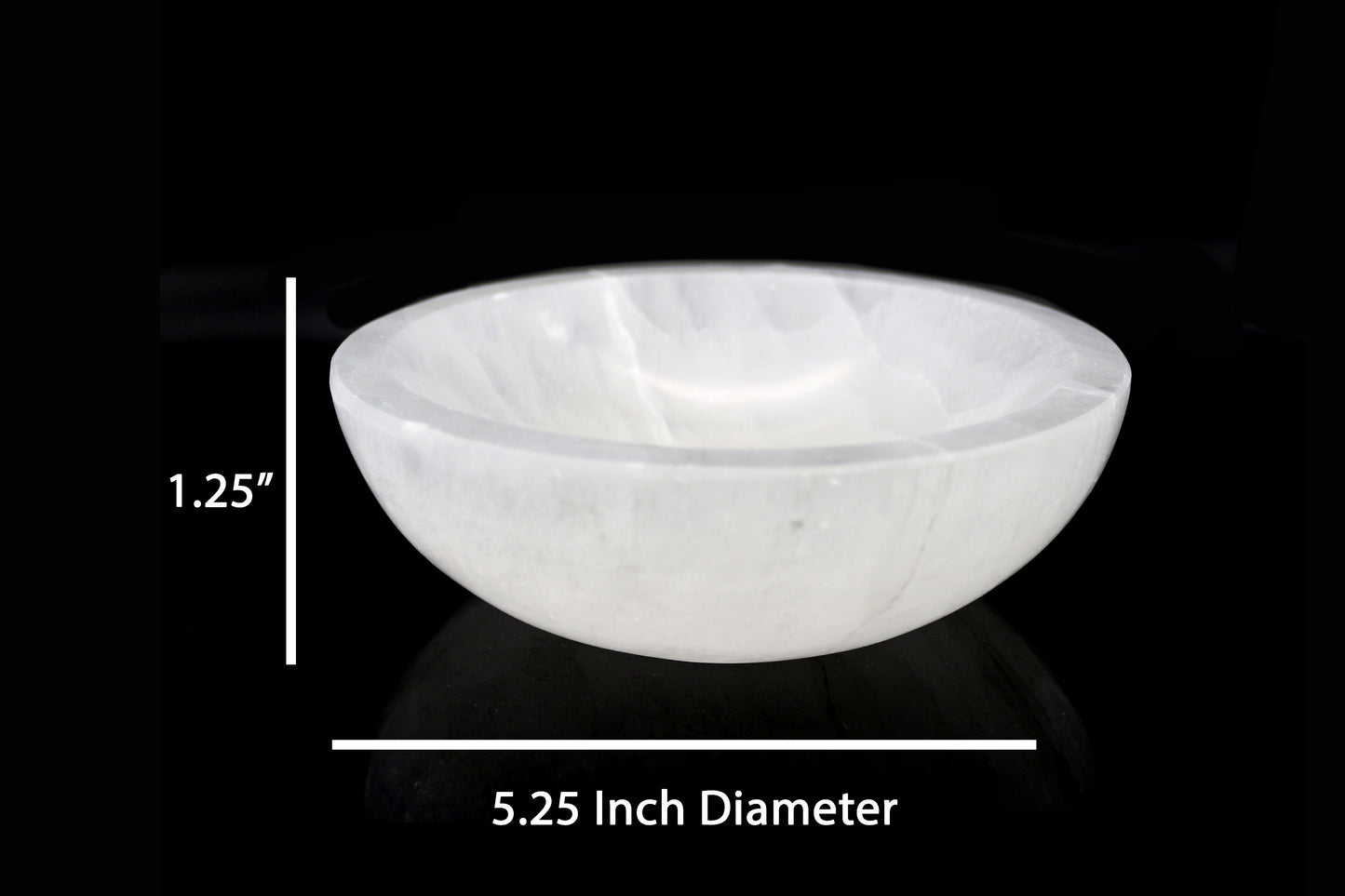 Round Selenite Smudge Bowl