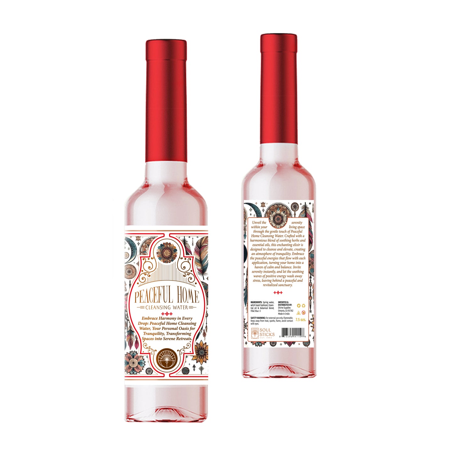 Spiritual cleansing waters infused with natural ingredients for energy balance.