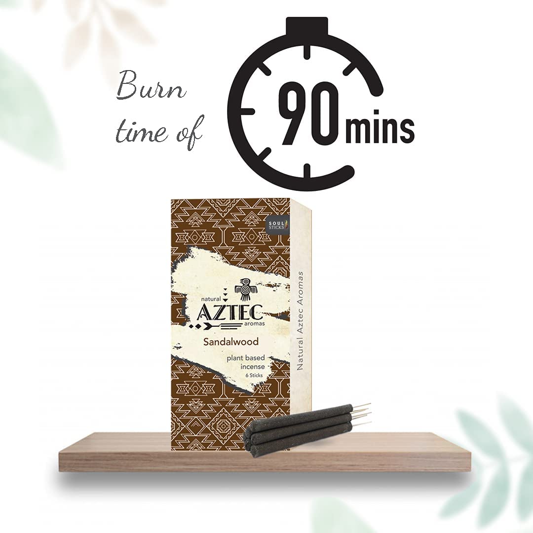 Aztec, Sandalwood Plant-Based Incense Sticks