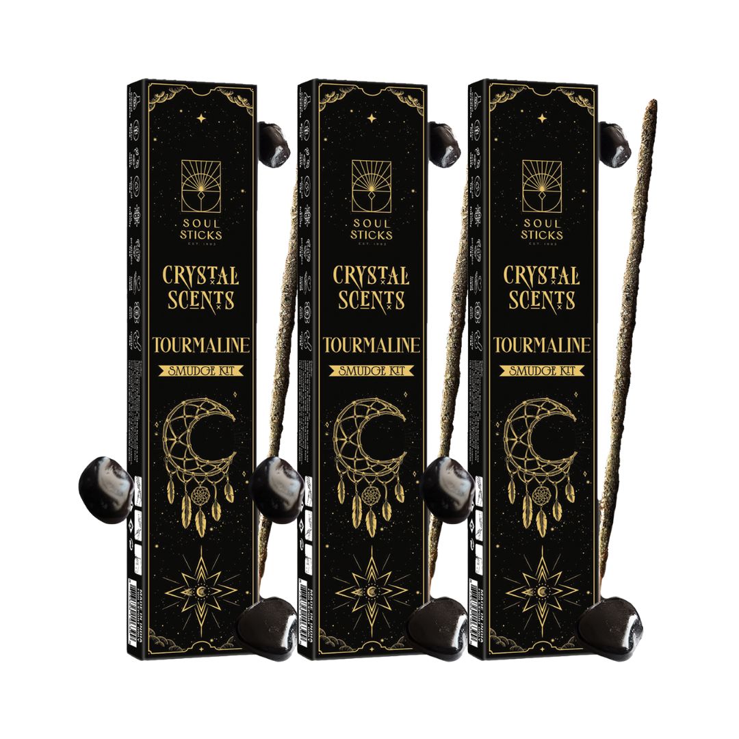 Soul Sticks, Tourmaline Crystal Scents Smudge Kit (3 PK)