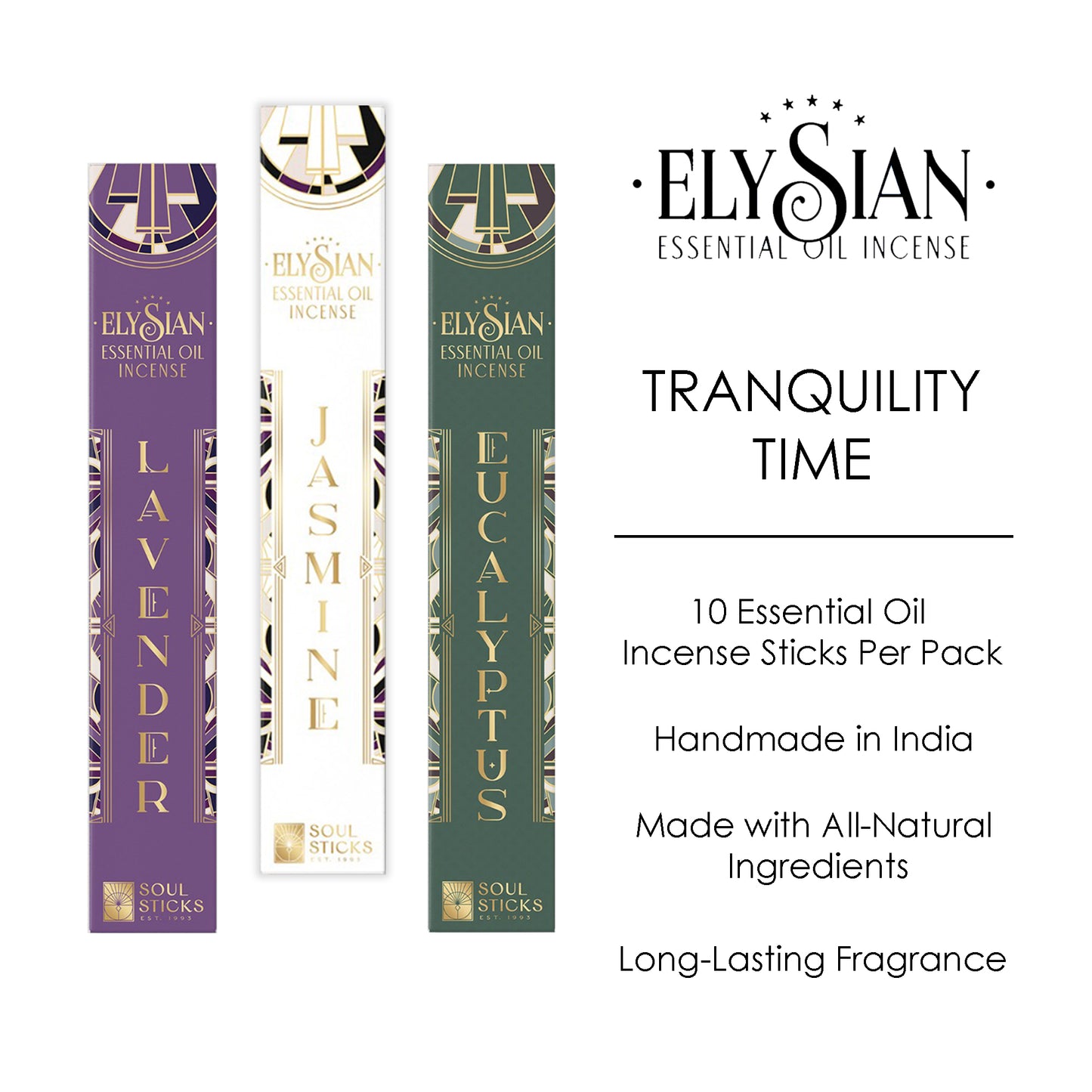 Elysian, Tranquility Time Essential Oil Incense Sticks (3 PK)