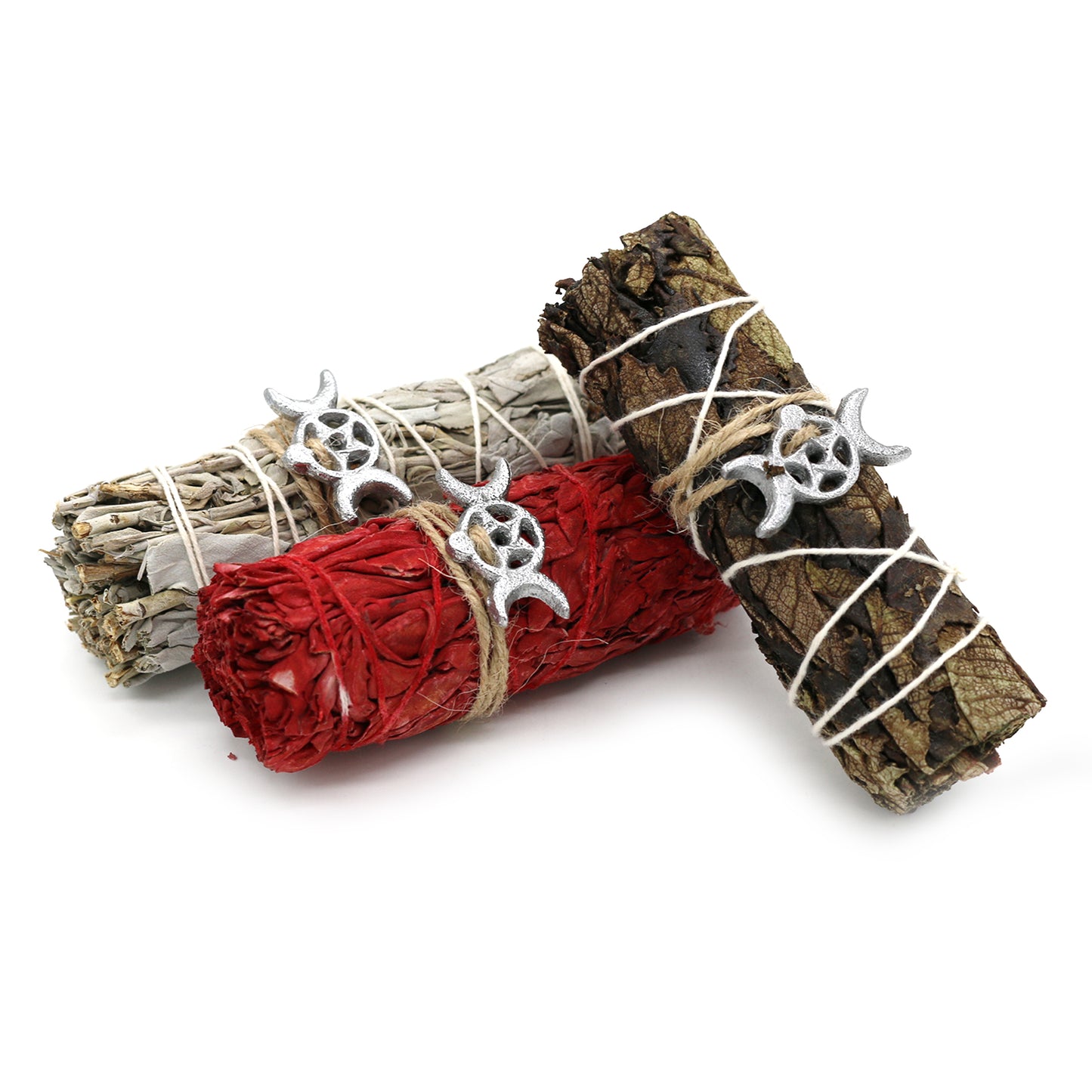 Triple Moon Charm Sage Variety Pack with Smudge Guide (3 PK)