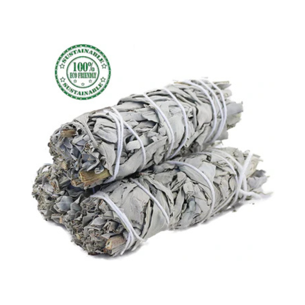 White Sage Smudge Sticks with Smudge Guide (3 PK)