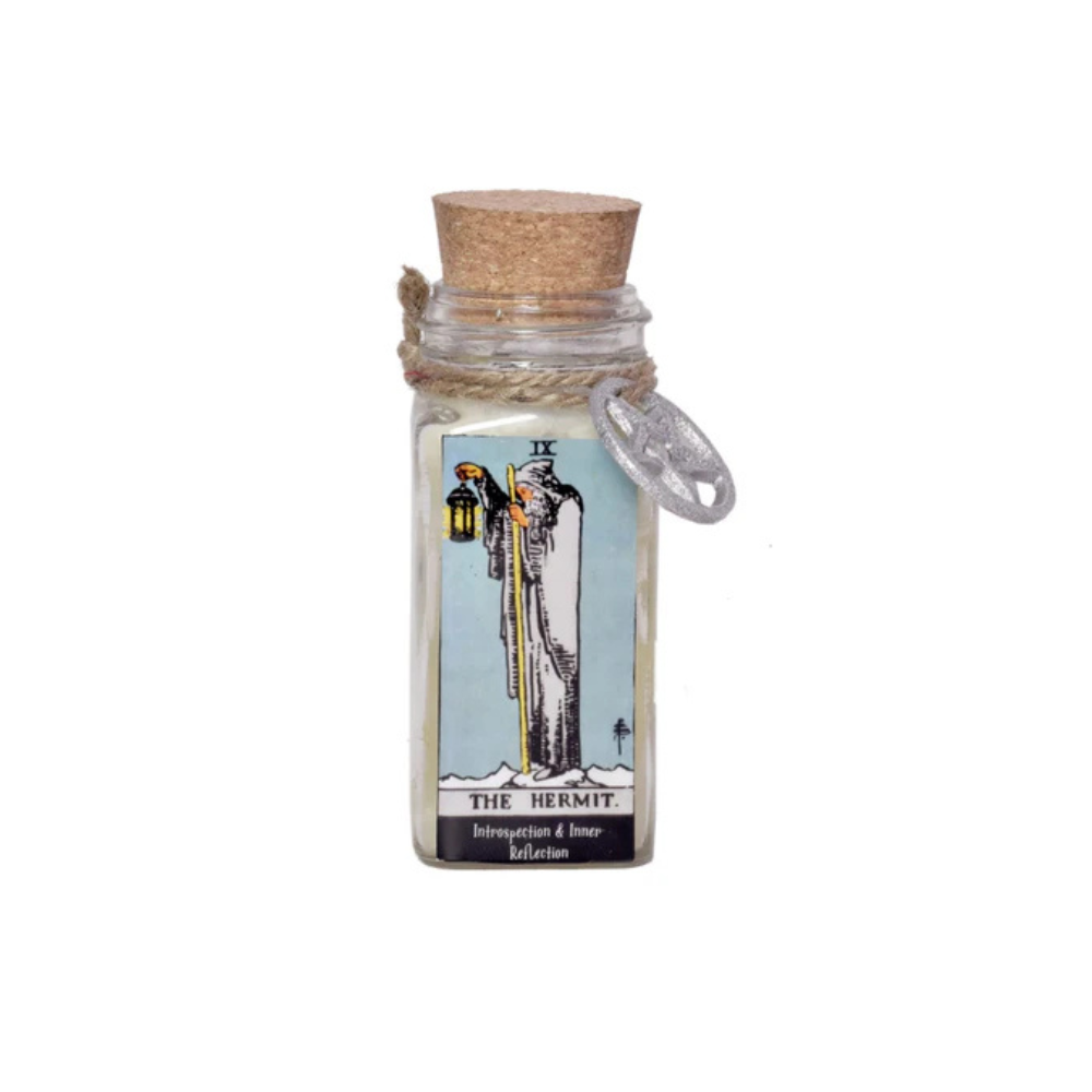 The Hermit Tarot Card Smudge Candle (6 OZ)