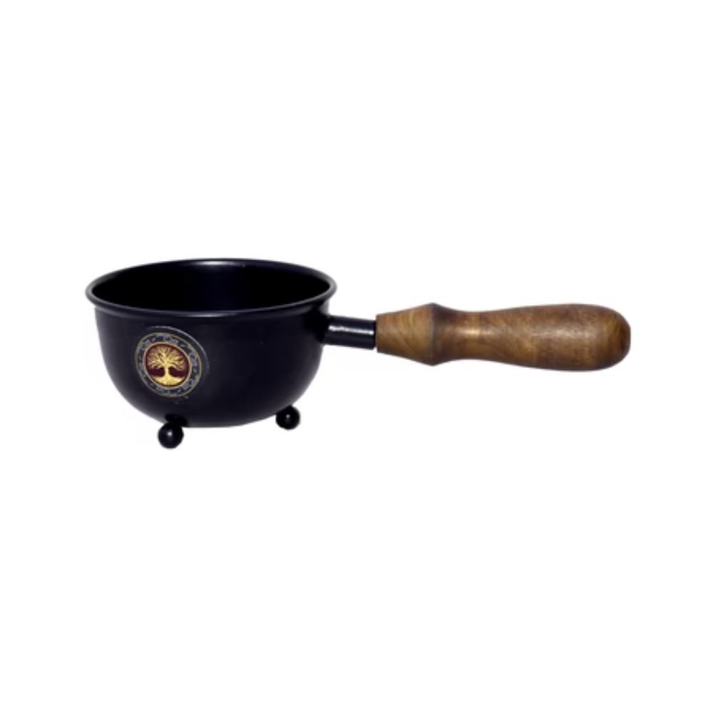 Tree of Life Small Smudge Pot Burner with Handle