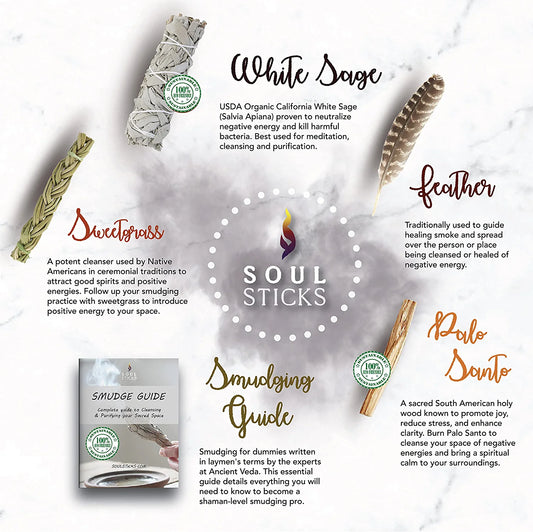 White Sage Smudge Kit with Guide