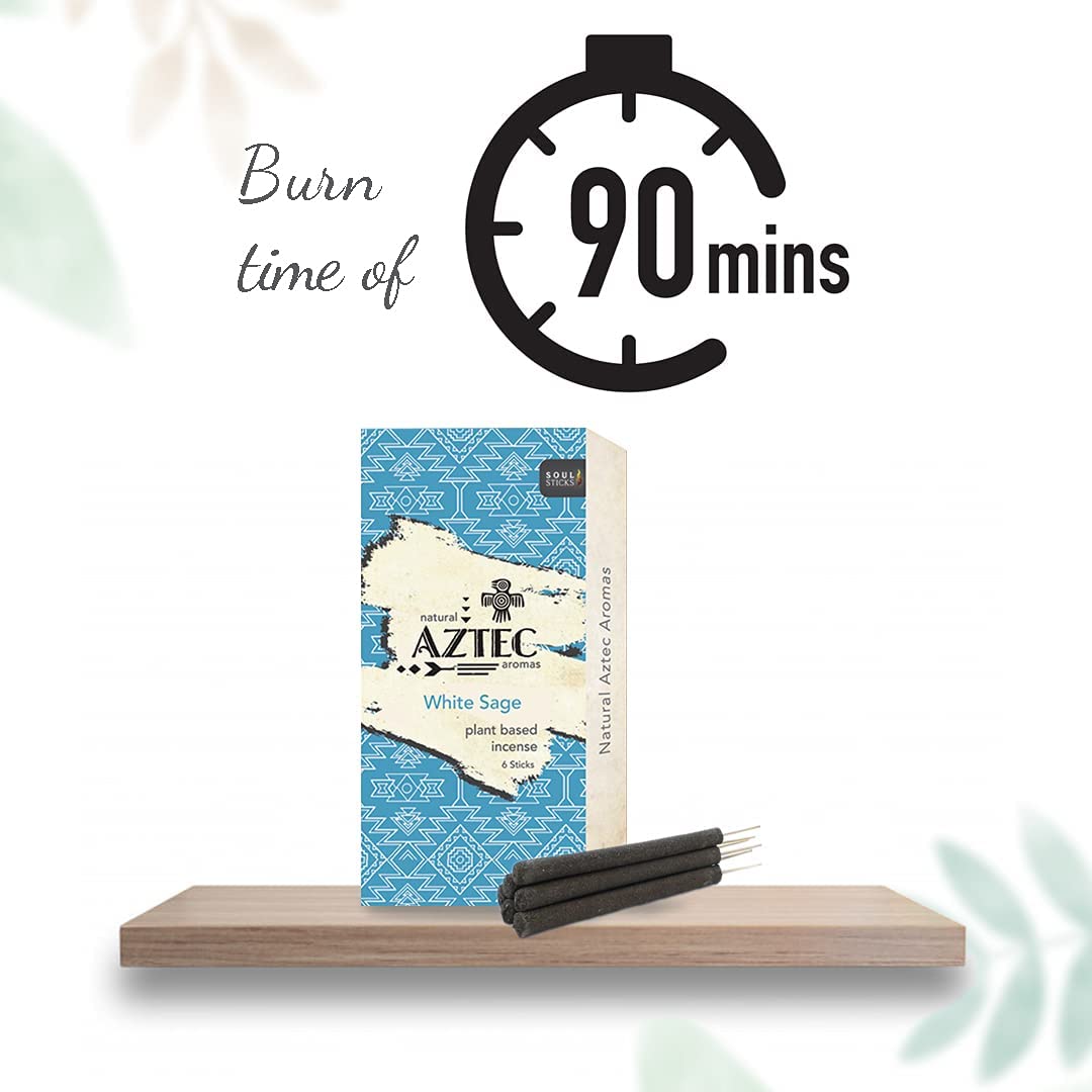 Aztec, White Sage Plant-Based Incense Sticks