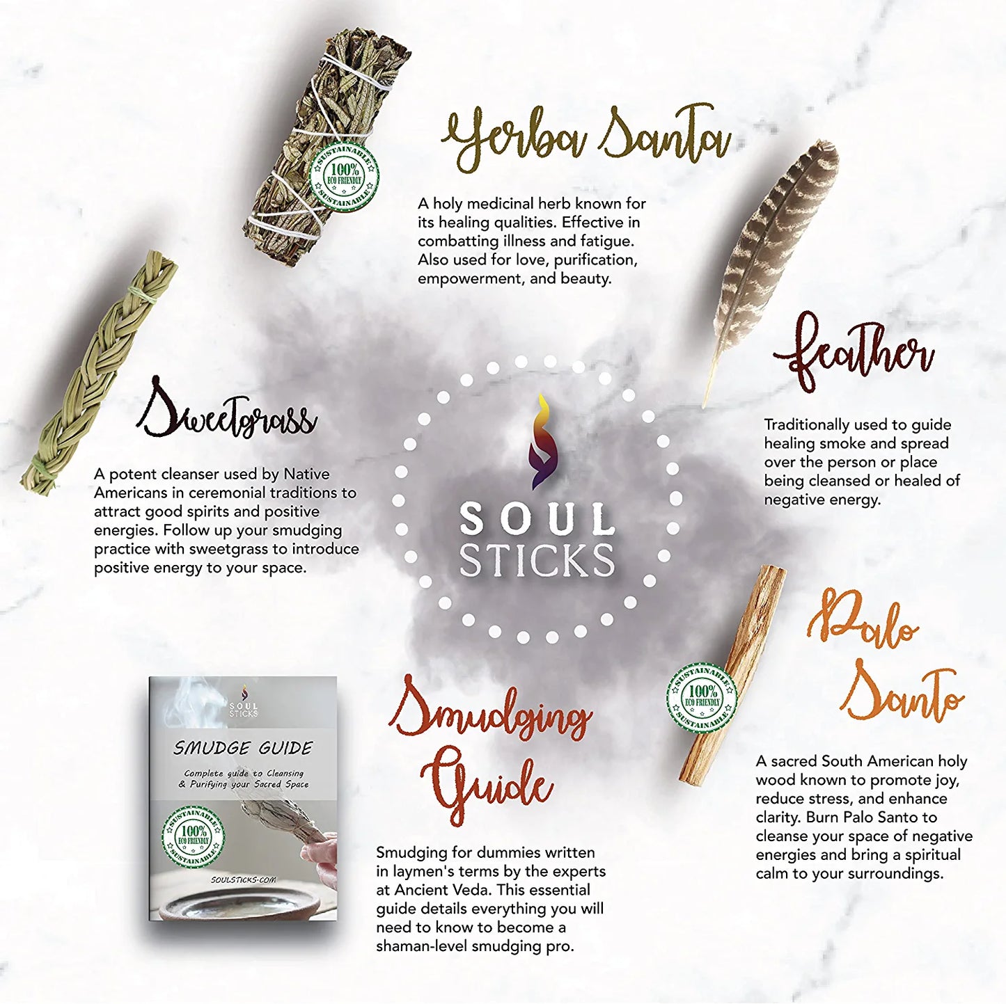Yerba Santa Sage Smudge Kit with Smudge Guide