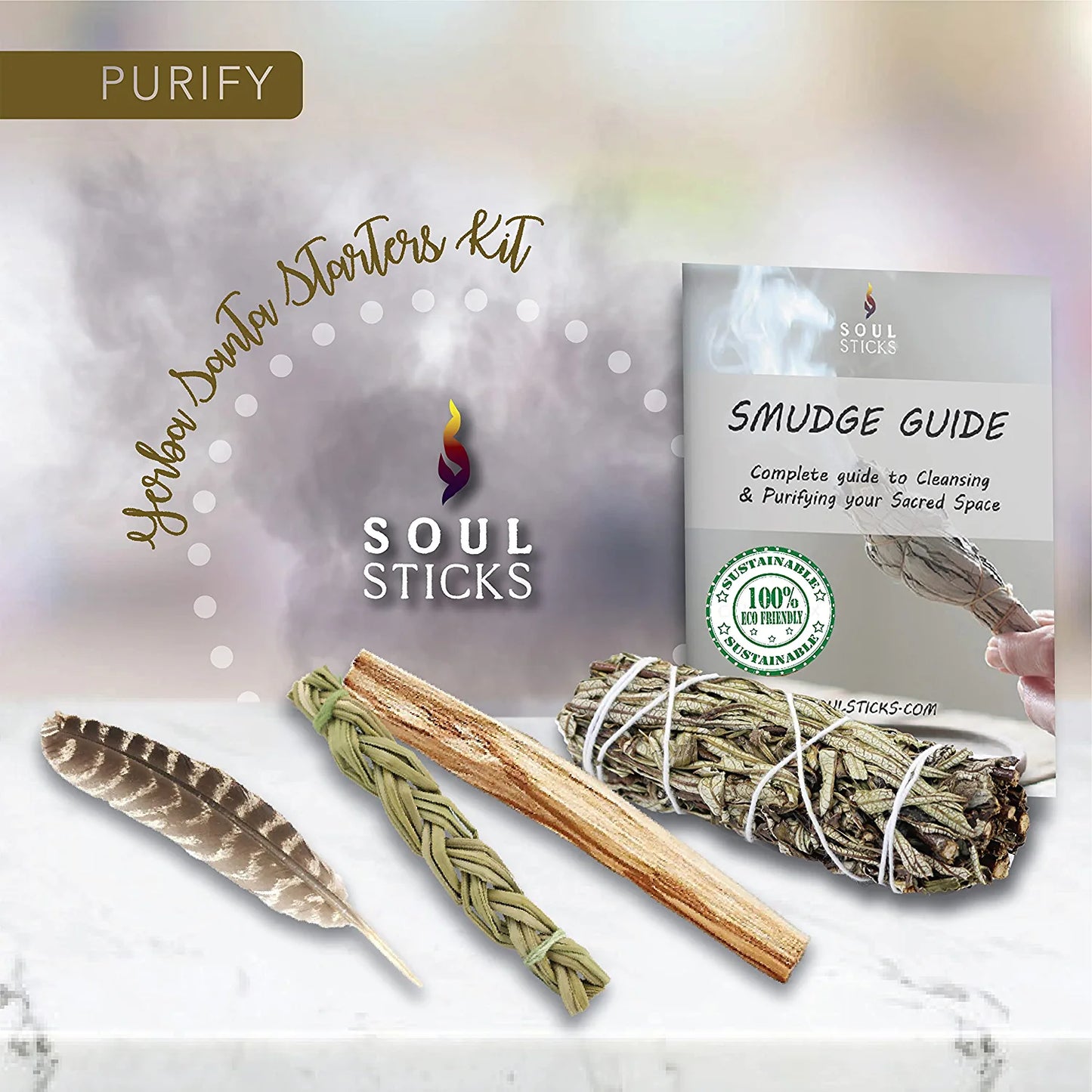 Yerba Santa Sage Smudge Kit with Smudge Guide