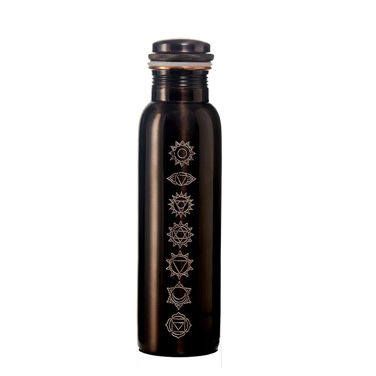 Engraved 7 Chakras Copper Water Bottle (32 OZ)