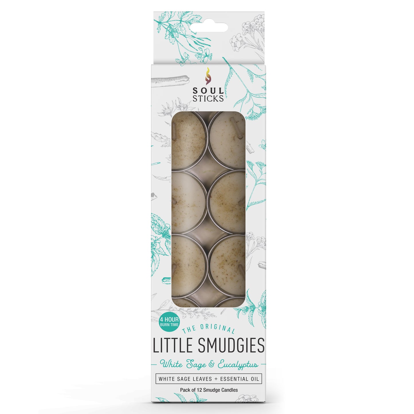 Soul Sticks, 'Little Smudgies' White Sage & Eucalyptus Smudge Candles Pack