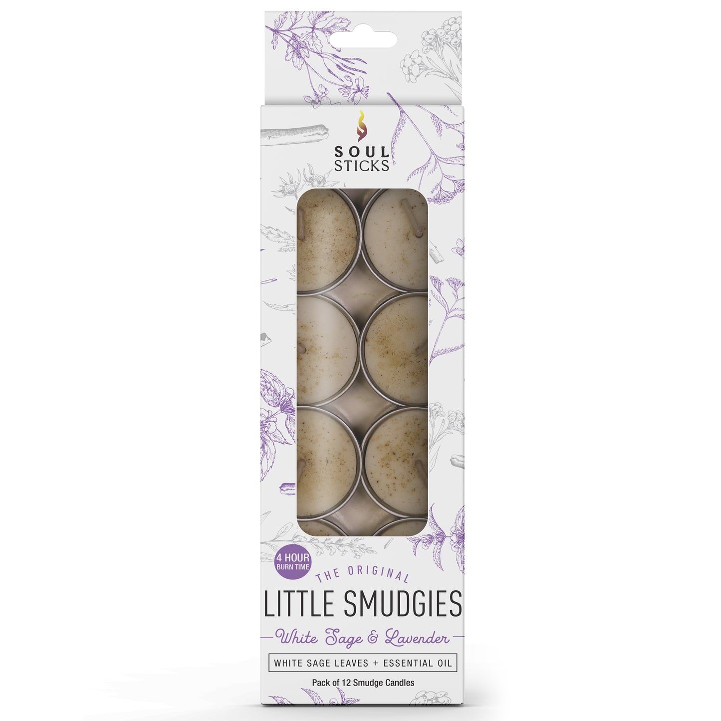 Soul Sticks, 'Little Smudgies' White Sage & Lavender Smudge Candles Pack