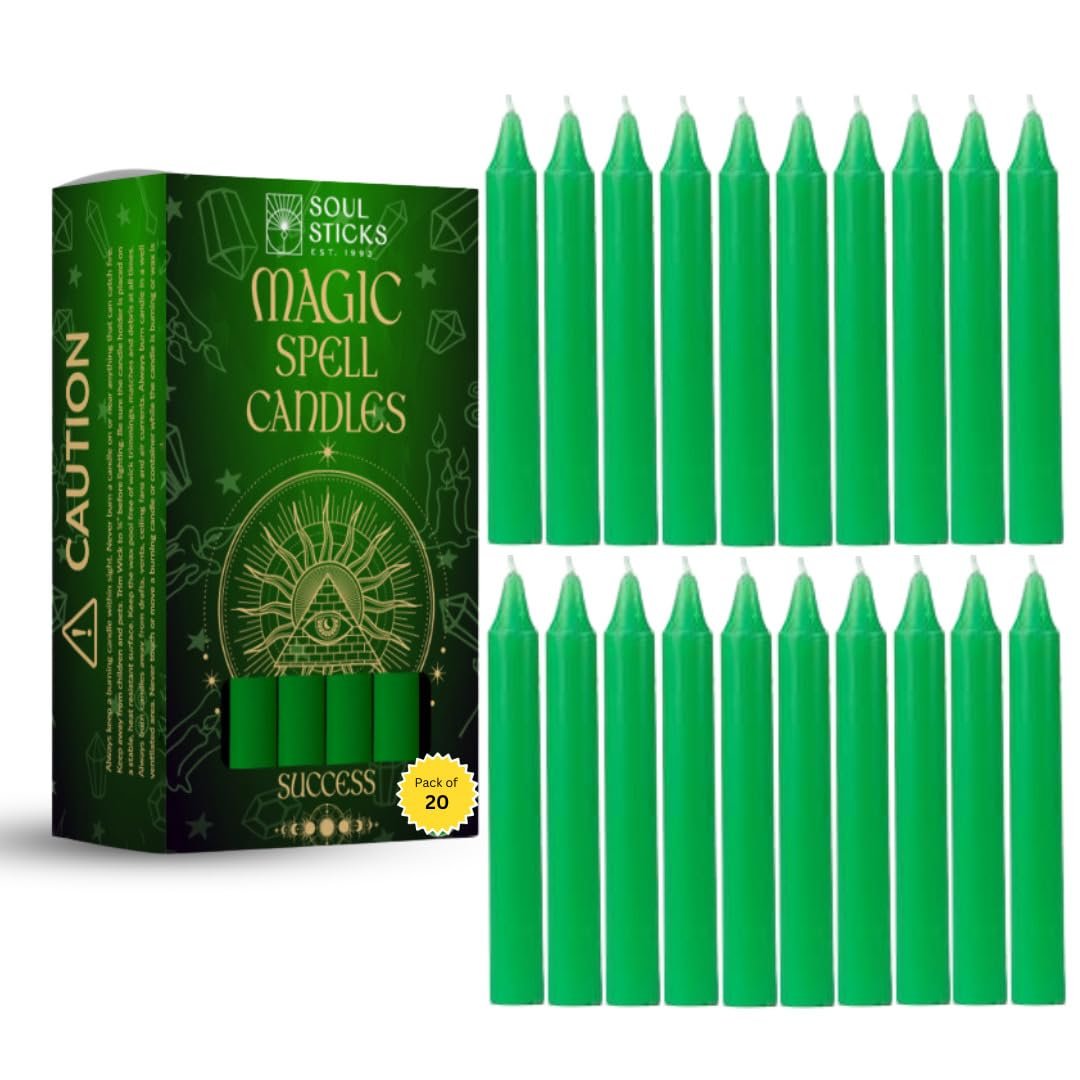 SOUL STICKS 4" Premium Magic Spell Chime Taper Candles Bulk 20 Pack for Rituals, Ceremonies, Meditation, Altar and Spells
