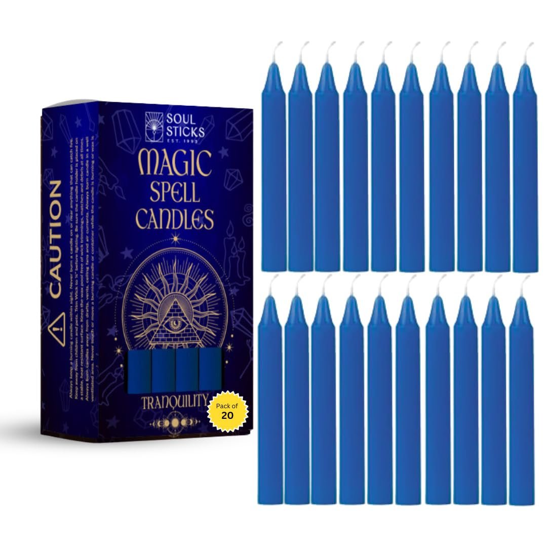 SOUL STICKS 4" Premium Magic Spell Chime Taper Candles Bulk 20 Pack for Rituals, Ceremonies, Meditation, Altar and Spells