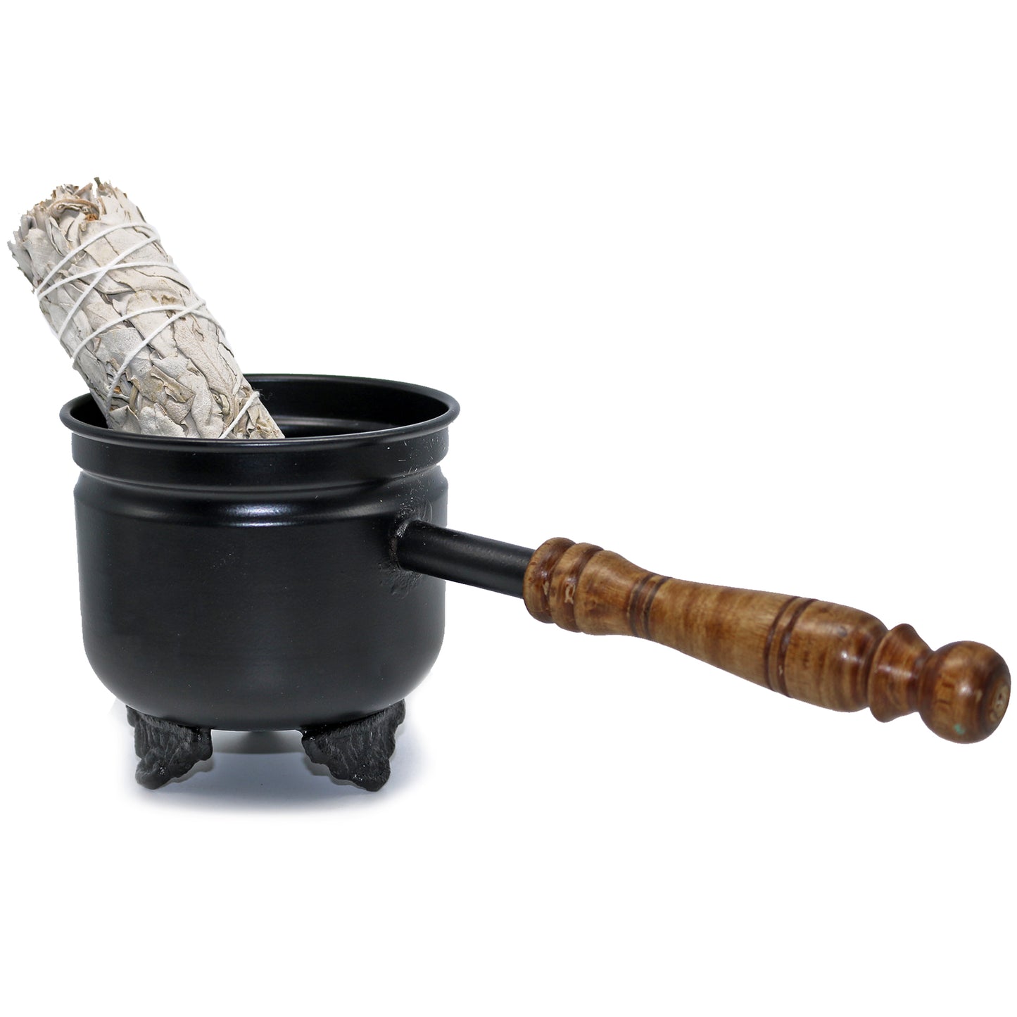 Triple Moon Smudge Pot with Handle