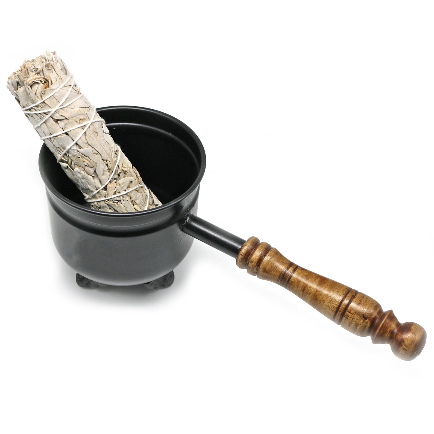 Triple Moon Smudge Pot with Handle
