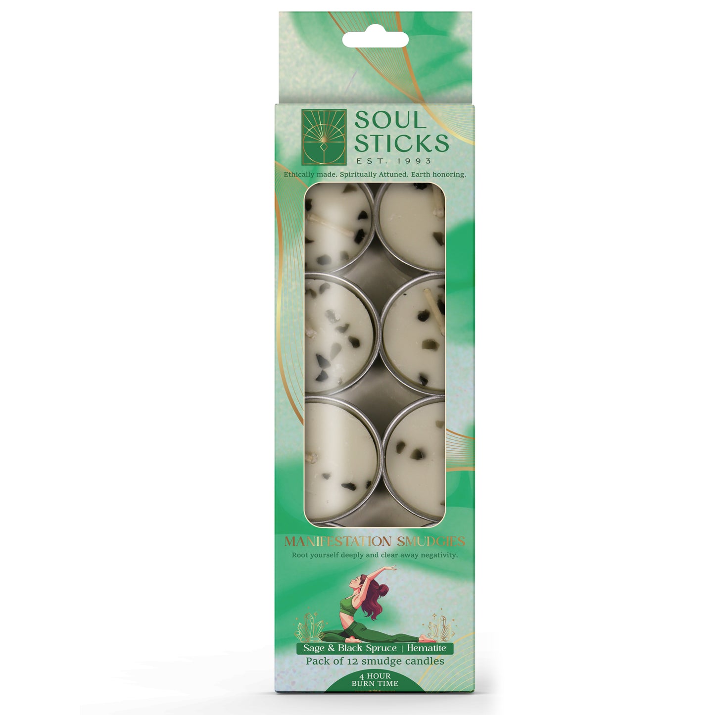 Packaged Manifestation Smudgies - Grounding & Negativity Clearing shown on a plain background