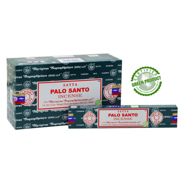 Satya, 15 G Palo Santo Incense Sticks (12 PK BOX)