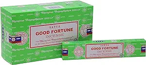Satya, 15 G Good Fortune Incense Sticks (12 PK BOX)