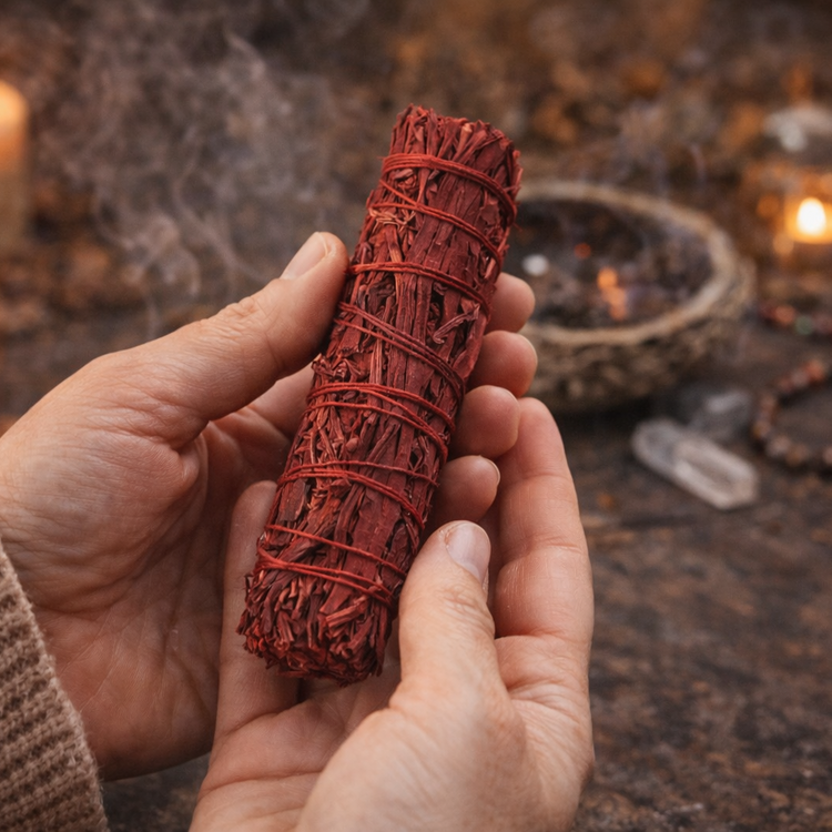 Handcrafted smudge sticks and loose herbs for energy cleansing, meditation, and spiritual rituals, made with natural plants and botanicals
