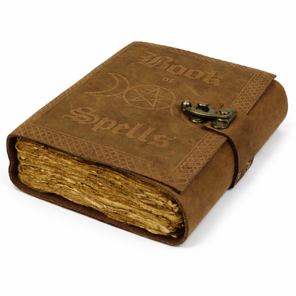 Book of Spells Blank Genuine Leather Journal - 5" x 7"