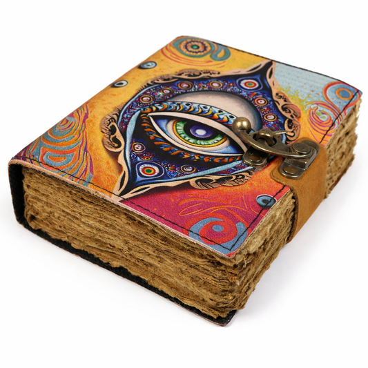 All Seeing Eye Blank Leather Journal 5" x 7"