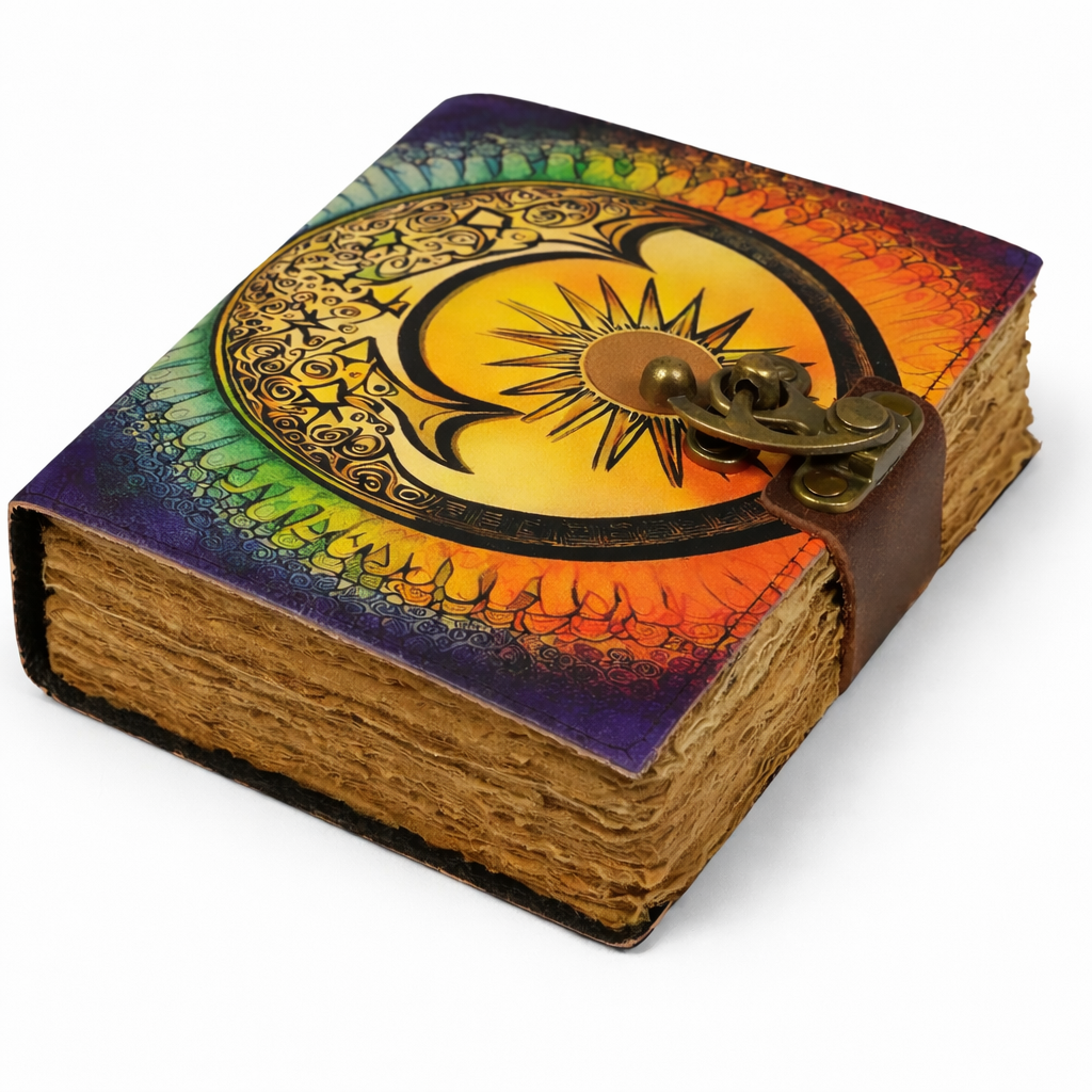 Solar Symphony Blank Leather Journal 5" x 7"