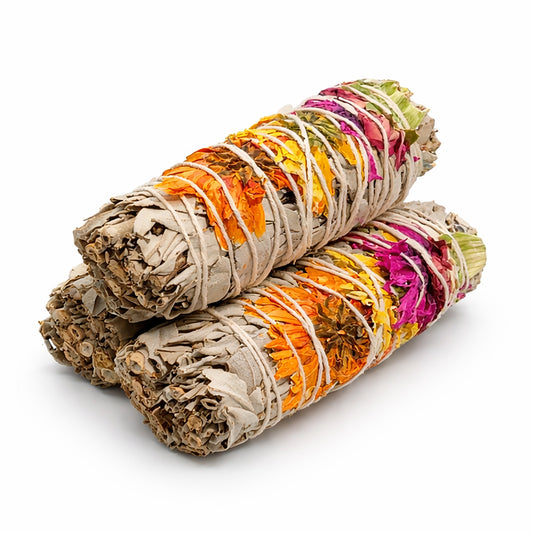 Joy Floral Sage Smudge Sticks with Smudge Guide, 3-Pack