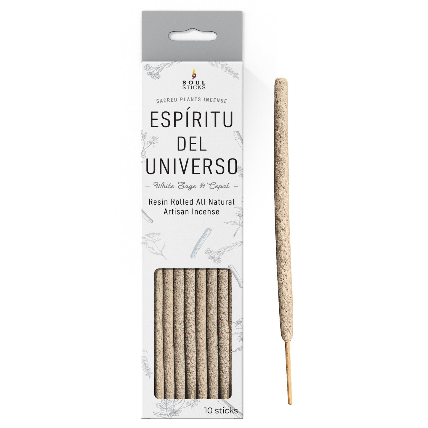 Espiritu del Universo White Sage & Copal Resin Rolled Incense Sticks