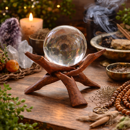 Wood Tripod Stand for Shells & Spheres