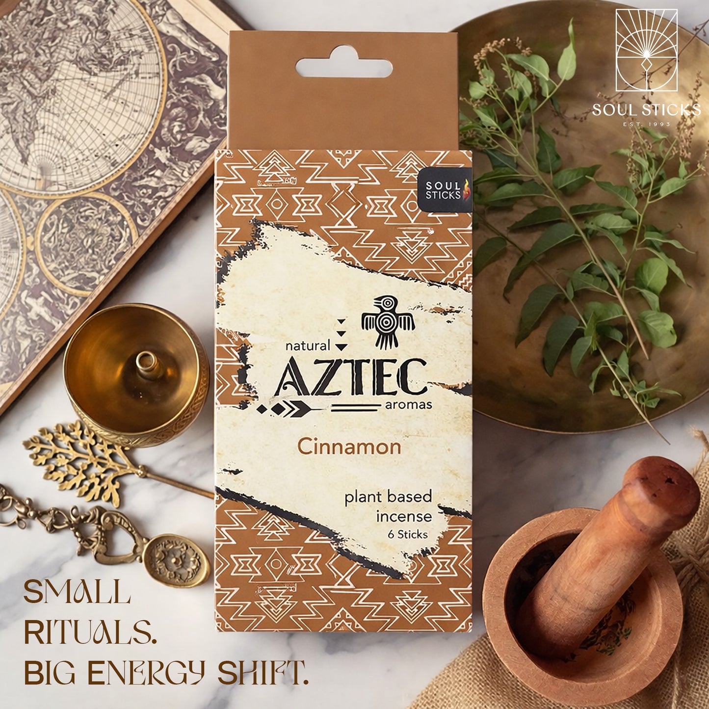 Aztec Cinnamon Plant-Based Incense Sticks
