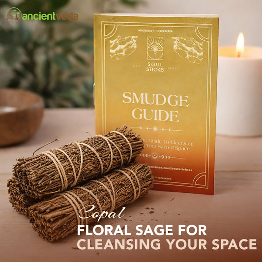 Copal Sage Smudge Sticks with Smudge Guide, 3-Pack