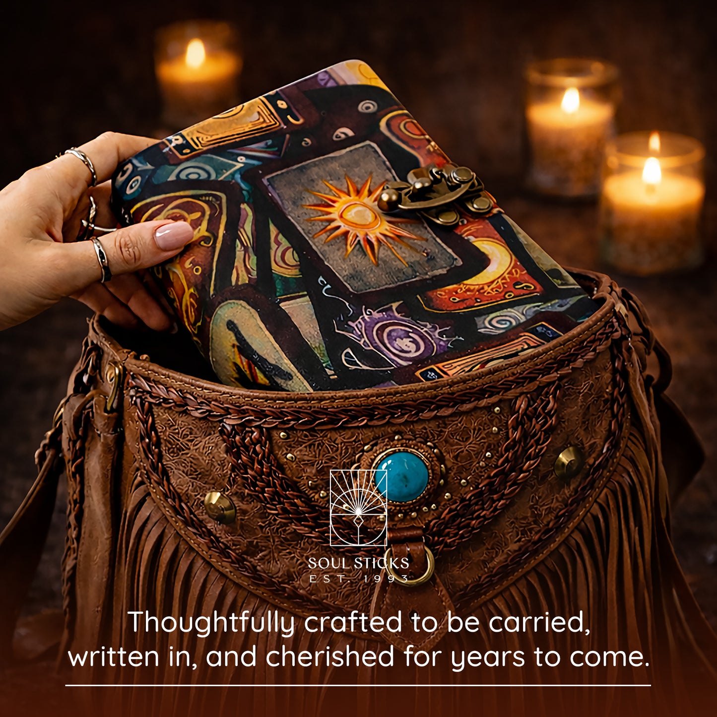 Mystical Deck Blank Leather Journal 5" x 7"