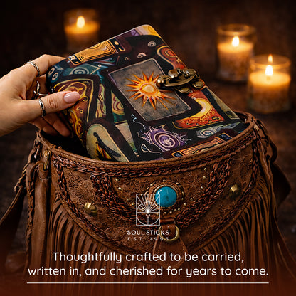 Mystical Deck Blank Leather Journal 5" x 7"