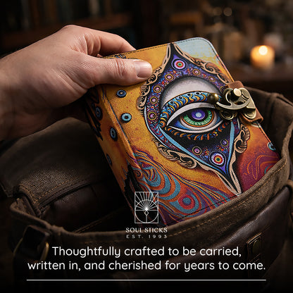 All Seeing Eye Blank Leather Journal 5" x 7"