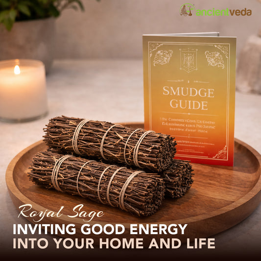 Royal Sage Smudge Sticks with Smudge Guide, 3-Pack