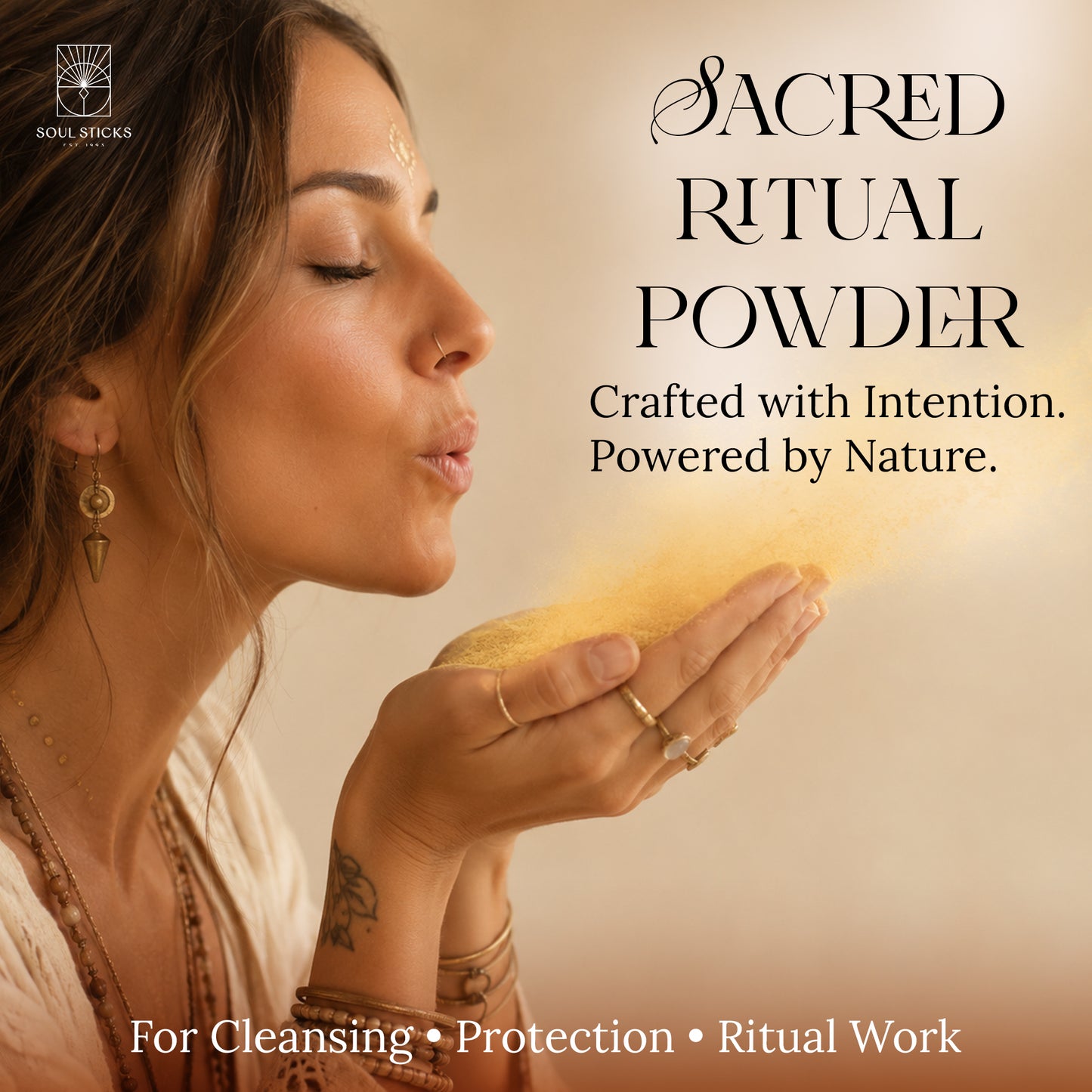 Healing Energy Ritual Powder Jar, 3.5 oz