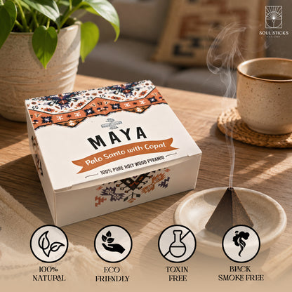 MAYA Palo Santo & Copal Incense Pyramids - 4 Pack