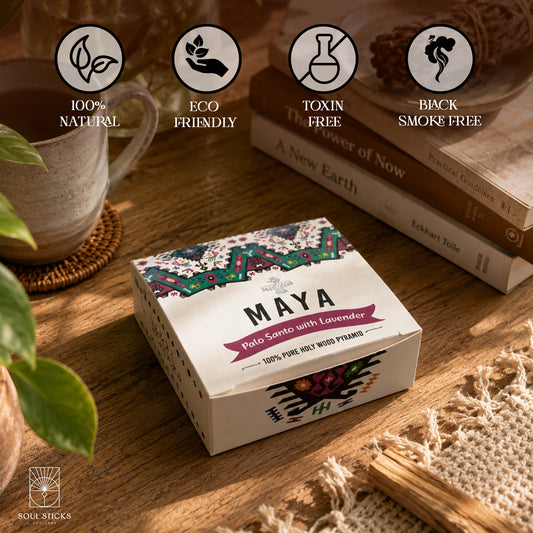 MAYA Palo Santo & Lavender Incense Pyramids - 4 Pack