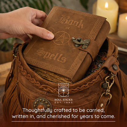 Book of Spells Blank Genuine Leather Journal - 5" x 7"