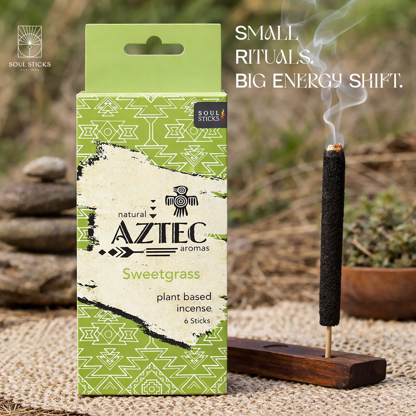 Aztec Sweetgrass Plant-Based Incense Sticks